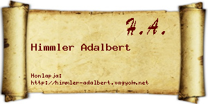 Himmler Adalbert névjegykártya